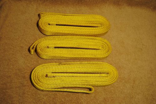3 nylon lifting slings tow strap 1 inch wide 6 ft long vertical 4000 basket 8000 for sale