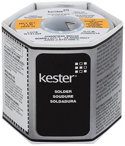 Kester Solder KESTER SOLDER 24-6040-0027 60/40 Stand, 0.031&#034; Diameter, &#034;44&#034;,