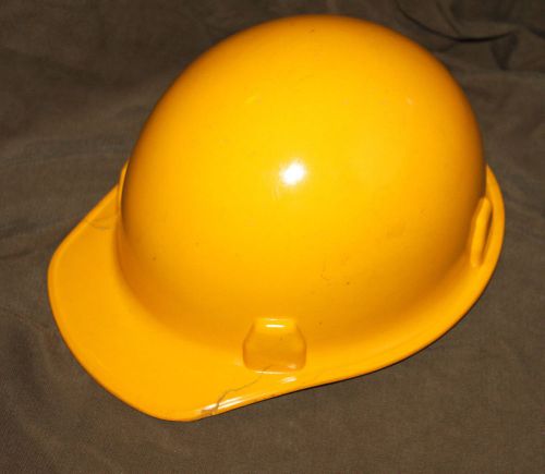 vintage 1982 yellow MSA hard hat FREE SHIPPING