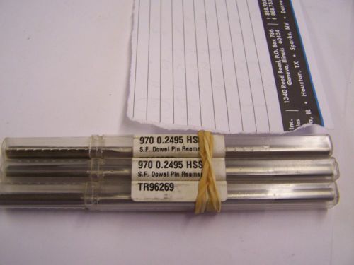 Pin Dowel Reamers Undersize  .2495 3 pcs