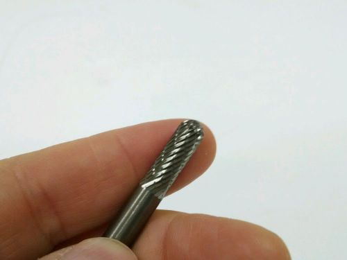 SC-1 Double Cut 1/4&#034; Carbide Burr Bur 1/4&#034; Shank Cylinder Shape Radius Free SHIP