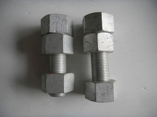 2 NEW STRUCTURAL BOLTS W/NUTS 1 1/2&#034; x 6&#034; SAE 01S0 2H FASTNERS BRIDGE BUILDING