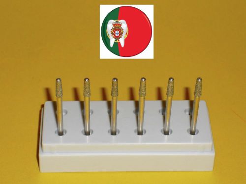 New Dental Lab Sintered Diamond Bur HP shank Conic shape 848.018 6pcs ANGELUS