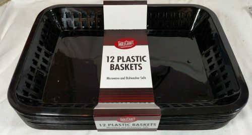 TableCraft 1079BK 11-3/4&#034; Black Mas Grande Platter Basket Case -3 Dozen