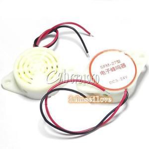 DC 3-24V SFM-27 Wired Electronic Tone Buzzer Alarm Continuous Sounder 90DB