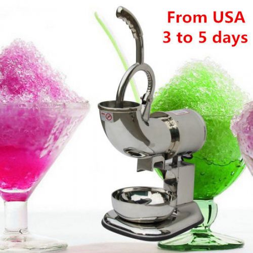Fast ship cool stainless ice shaver electric crusher snow cone maker shaved tool for sale