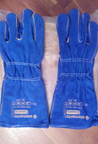 Leather Safety Protective Welding Gloves Elementa Sapphire