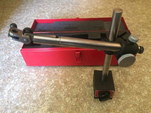 Starrett No. 659 heavy duty magnetic base for dial indicator w/tool box case
