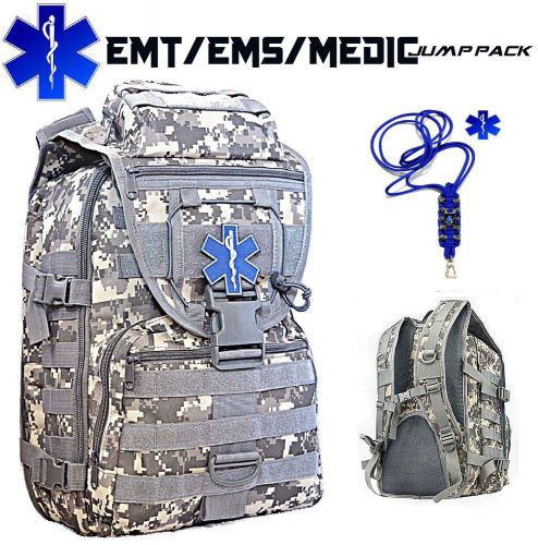 Medic / emt / ems first responder camo backpack - first aid emergency jump kit for sale