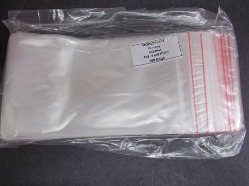 900ct -  Color Line Mini Grip Resealable Poly Bags -  8&#034; L x 4&#034;W