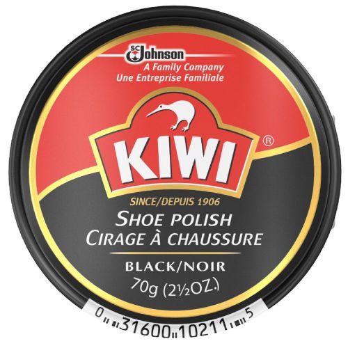 KIWI Shoe Polish, Black 2.50 oz (Pack of 9)