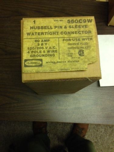 (Hubbell #560C9-W PIN&amp;SLEEVE water prooof connector 60A 120/208V 4P 5W
