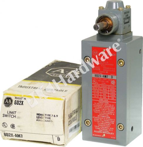 New allen bradley 802x-am7 /d oiltight limit switch lever type nema 4/13 cw/ccw for sale