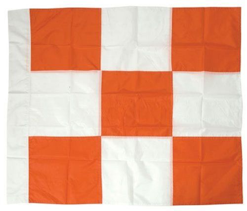 Safety flag apf 36 by 36 airport flag orange and white for sale