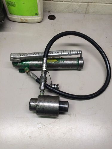Greenlee 767 hydraulic hand pump + 746 ram as is #3743 for sale