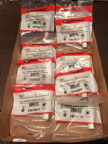 Lot of 9 wiremold stl internal elbow 500 ivory 517 steel for sale