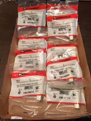 LOT OF 9 WIREMOLD STL INTERNAL ELBOW 500 IVORY 517 STEEL