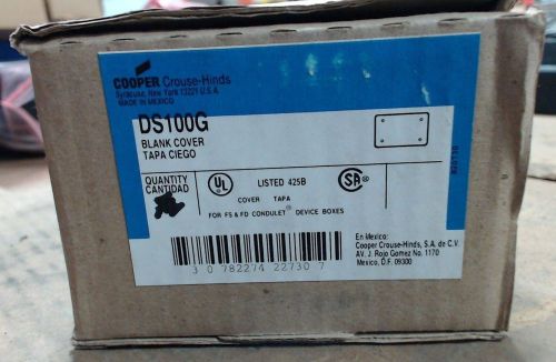 NIB lot of 11 Cooper Crouse-Hinds DS100G cast blank covers - 60 day warranty