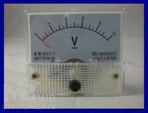 DIY Analog 10V DC Voltage Panel Meter Voltmeter Kit VDC