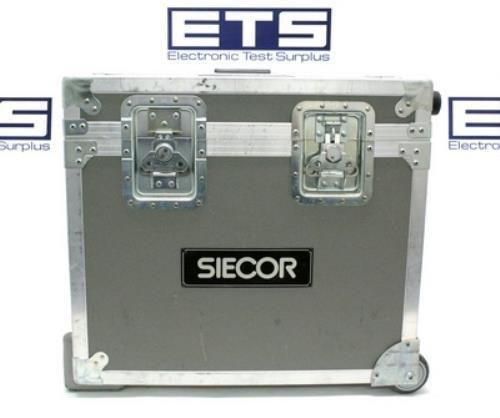 Siecor electronic test equipment flight road case w/ handle &amp; wheels 22x20x10.5 for sale