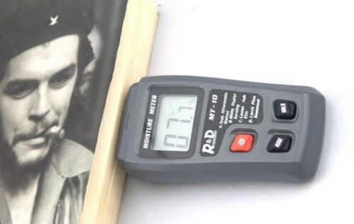 MT-10 Portable 2 pins Digital Wood Moisture Tester Meter LCD 0~99.9% Humidity
