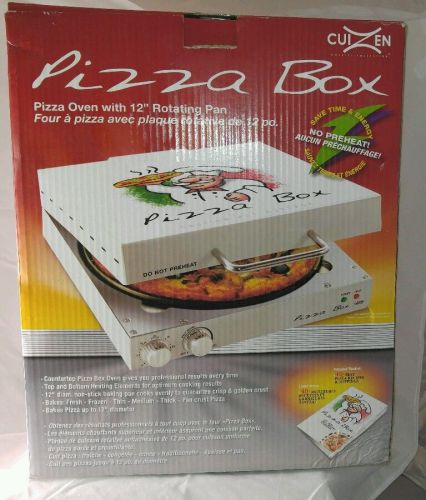 Pizza Box Oven Rotating 12 Inch Pizza Maker Cool Touch Stainless Steel Handle