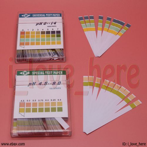 100/box Full Range pH Strips 0-14 4.5-9.0 Test Indicator Paper Litmus Urine