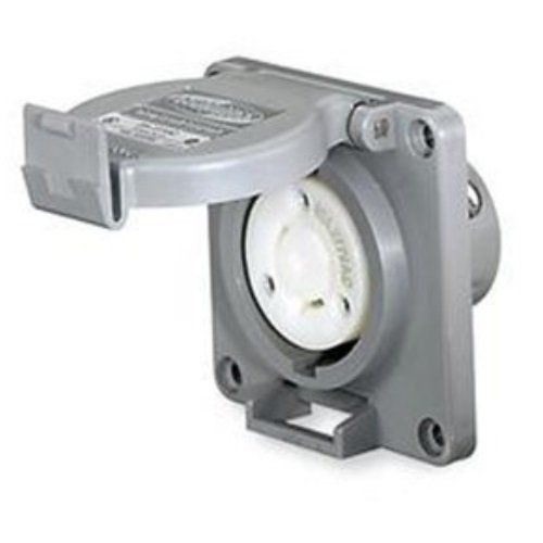 Hubbell Wiring Systems HBL2620SW Twist-Lock Watertight Safety Shroud Receptacle,