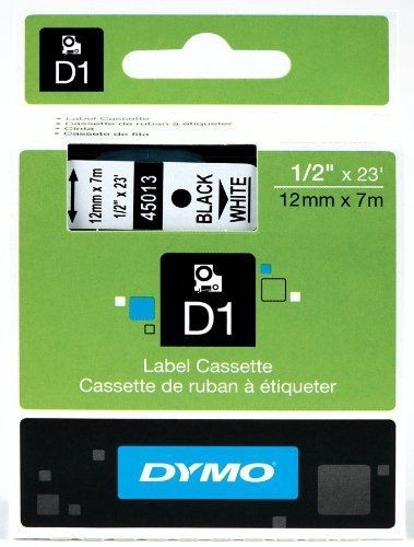 Dymo standard d1 labeling tape for labelmanager label makers, black print on for sale