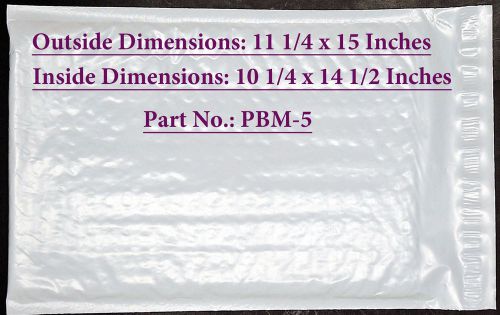 2 PBM-5, Poly Bubble Cushioned Envelope Mailers, ID: 10.25&#034; x 14.5&#034;
