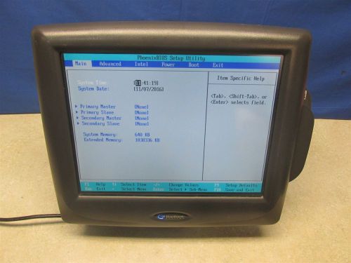 Radiant POS Touchscreen Terminal P1550-4260 w/ Intel 1.33GHz 1GB RAM w/ Power Co