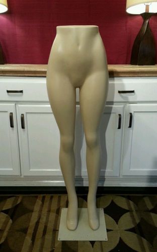 Female Lower Body Plastic Form Mannequin with Stand, Skin Tone, Hips, Legs Feet