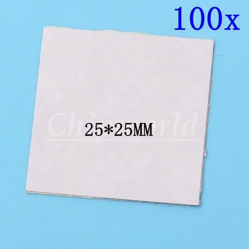 100pcs cooling paste 25*25mm thermal adhesive tape sticker for heat sink ram/cpu for sale