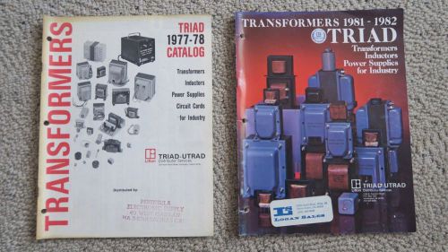 (2) 1977 - 78 1981 - 82 TRIAD-UTRAD Catalog Transformers Power Supplies