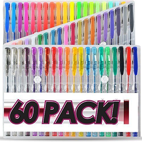 Best gel pens - 60 gel pen set with case - perfect art micron ink pen set for for sale