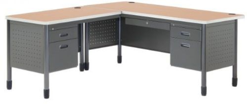 Ofm mesa series l-shaped steel desk with laminate top for sale