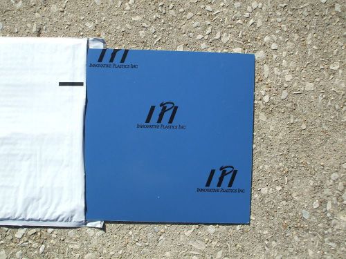 Two Rotary Engravable Sheets of Plastic Stock, blue with white core 12 x 12