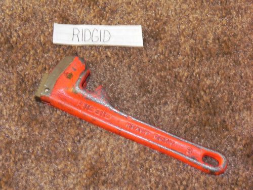 RIGID PIPE WRENCH 8&#034;  TOOLS FITTER PLUMBER  MECHANIC AUTO CAR replacem part
