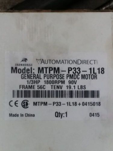 Ironhorse  MTPM-P33-1L18 general purpose pm dc motor(NIB)