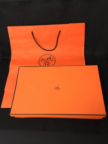 Pre-Owned HERMES Empty Large Box for Shoulder Bag Tote Bag with shopper Bag F/S