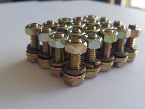 Lot of 20 hex head 7/8&#034;x1/4x 20tc grade 5  nut, and 3 washers on each bolt for sale