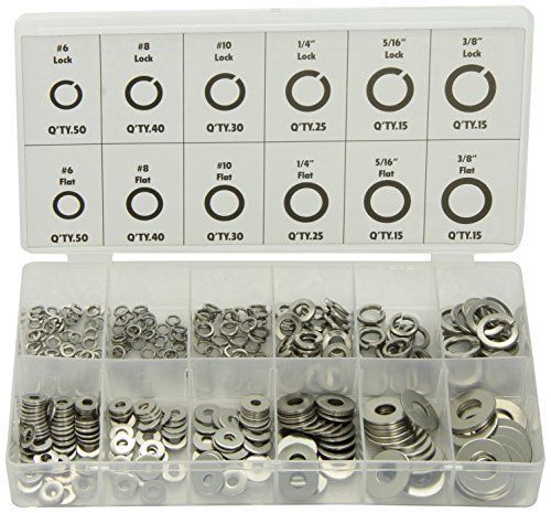 Advanced Tool Design Model  ATD-360  350 Piece Stainless Lock and Flat Washer...