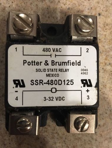 New Potter Brumfield SSR-480D125 Solid State Relay