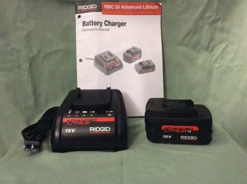Ridgid 18v Lithium Ion Advanced 4amp Battery &amp; Advanced Battery Charger
