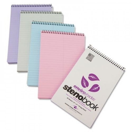 Enviroshades Steno Notebook, Gregg, 6 x 9, Orchid, 80 Sheets, 4/Pack. Huge Savin