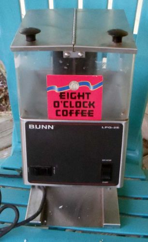 Bunn lpg-2e 120v low profile portion control coffee bean grinder dual hopper vgc for sale