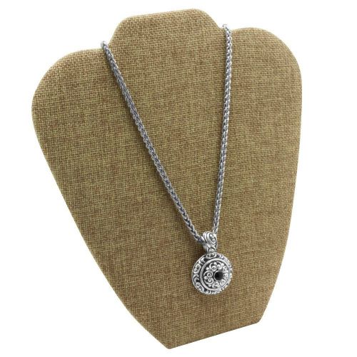Set Of 3 Burlap Necklace Easel Displays 7 3/8&#034; wide by 8 5/8&#034; tall