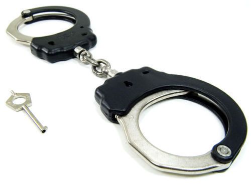 New asp law enforcement stainless steel chain handcuffs restraints 56101 for sale