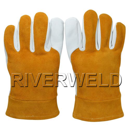 Premium TIG/MIG Split Grain Goatskin Protection Welding Gloves
