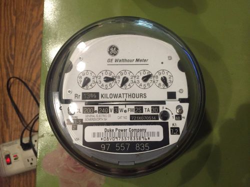 GE  ELECTRIC WATTHOUR METER (KWH) I71S I-71S I-71-S FM 2S 240V 200A 5 POINTER
